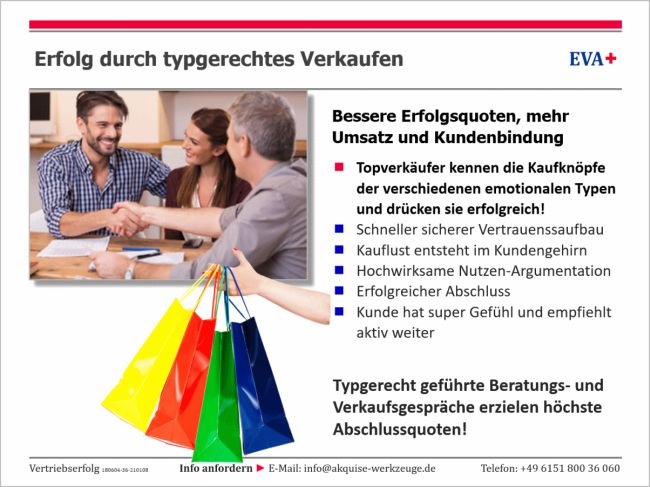 Erfolg durch typgerechtes Verkaufen